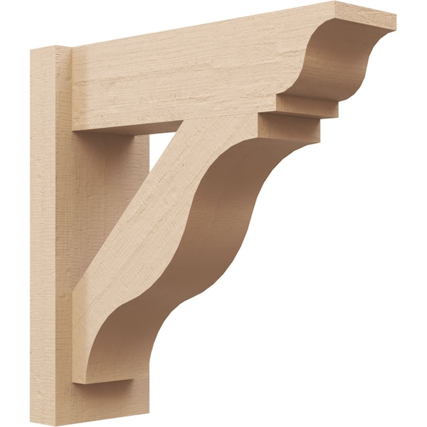 Ekena Millwork 6-in W x 18-in D x 18-in H Funston Trad Rough Cedar Woodgrain TimberThane Outlooker, Primed Tan OUTUR060X18X18FST04RCPR - main